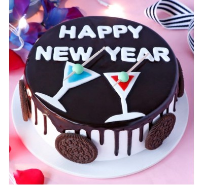 Happy New Year Chocolate Cake