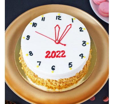 Butter Scotch Clock Theme Cake