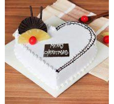 Christmas Heart Shape Pineapple Cake