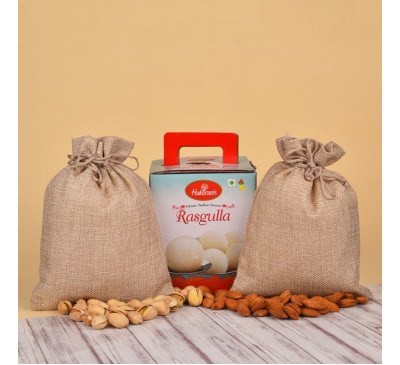 A Dry Fruits with Rassgulla