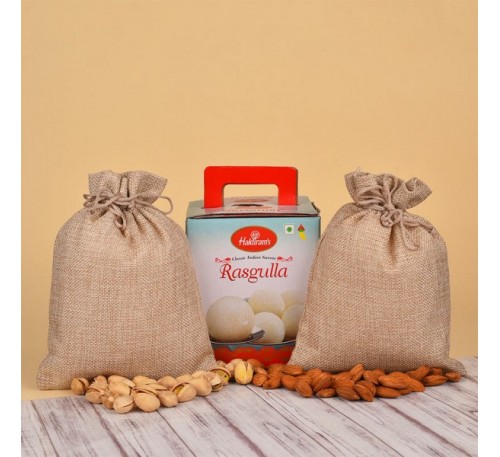 A Dry Fruits with Rassgulla