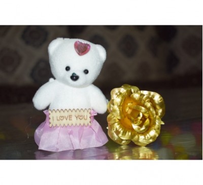 Gold Rose with Teddy 